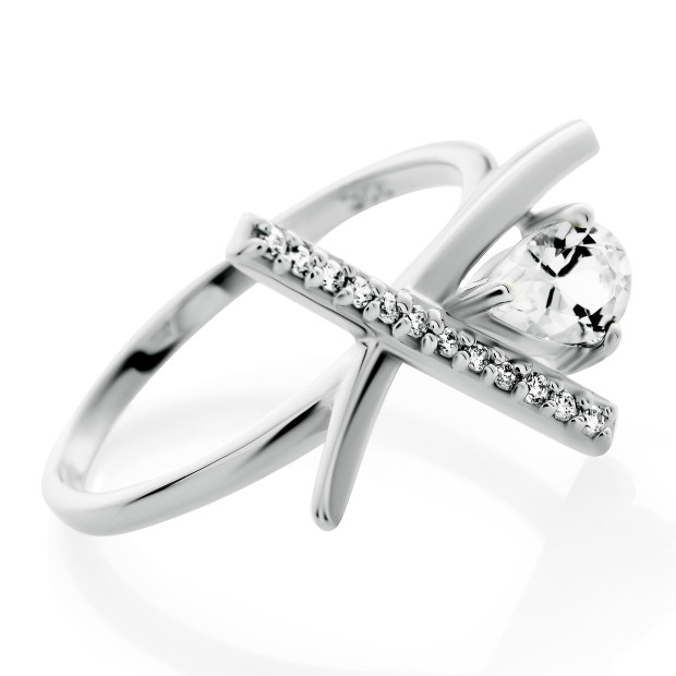 Orphelia Orphelia® 'Charlotte' Women's Sterling Silver Ring - Silver ZR-7580/W