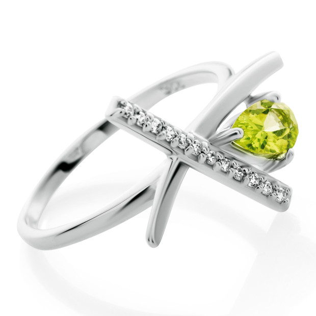 Orphelia Orphelia® 'Charlotte' Women's Sterling Silver Ring - Silver ZR-7580/G