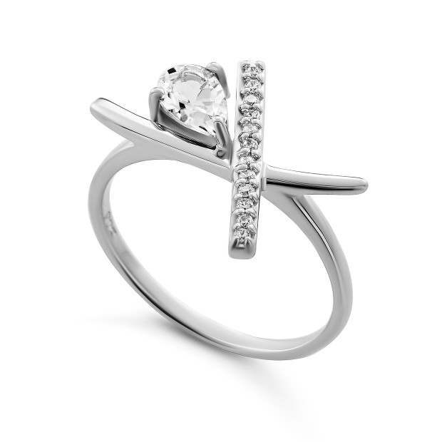 orphelia Orphelia® 'Charlotte' Women's Sterling Silver Ring - Silver ZR-7580/W