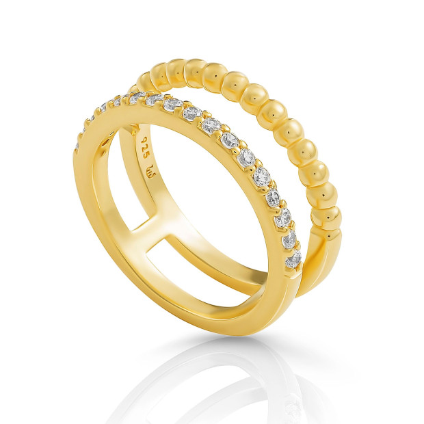 Orphelia Orphelia® 'Chic' Women's Sterling Silver Ring - Gold ZR-7537/G