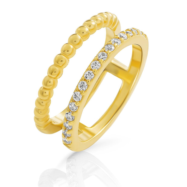 Orphelia Orphelia® 'Chic' Women's Sterling Silver Ring - Gold ZR-7537/G