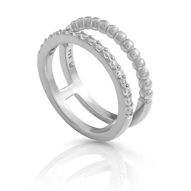 Orphelia Orphelia® 'Chic' Women's Sterling Silver Ring - Silver ZR-7537