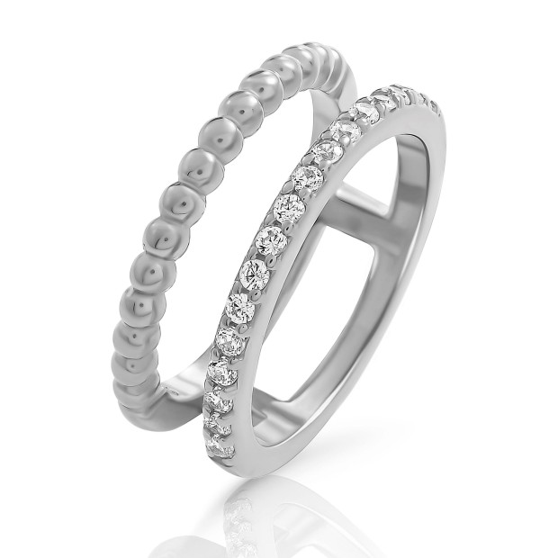 Orphelia Orphelia® 'Chic' Women's Sterling Silver Ring - Silver ZR-7537