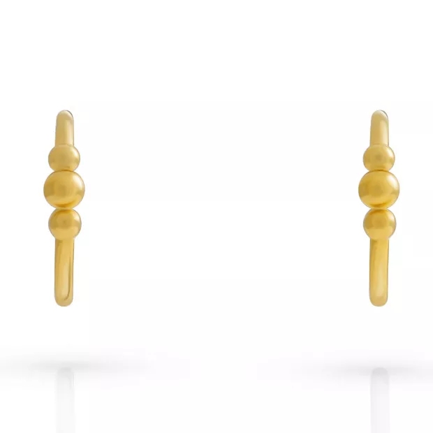 Orphelia Orphelia® 'Chloe' Women's Sterling Silver Hoop Earrings - Gold ZO-7555/G