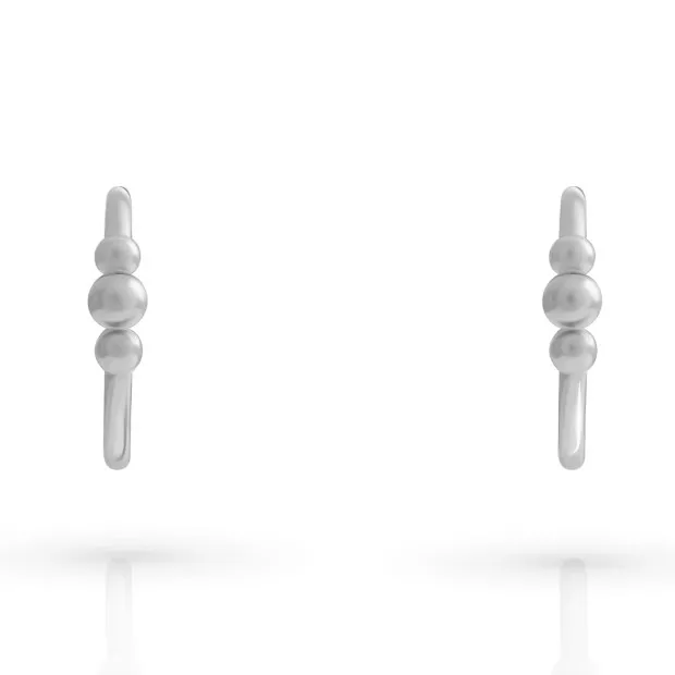 Orphelia Orphelia® 'Chloe' Women's Sterling Silver Hoop Earrings - Silver ZO-7555