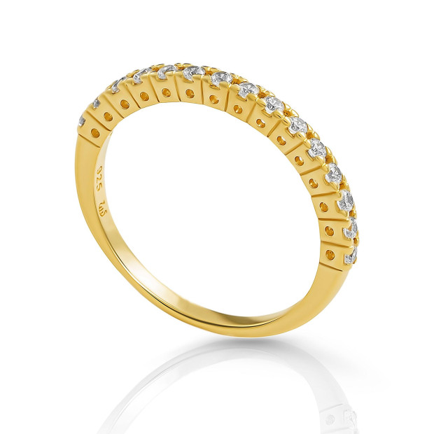 Orphelia Orphelia® 'Claire' Women's Sterling Silver Ring - Gold ZR-7539/G