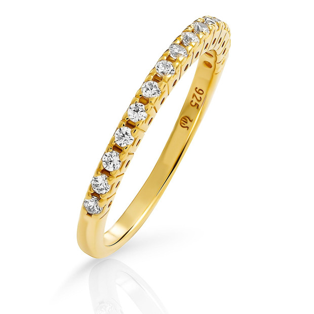orphelia Orphelia® 'Claire' Women's Sterling Silver Ring - Gold ZR-7539/G
