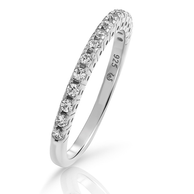 Orphelia Orphelia® 'Claire' Women's Sterling Silver Ring - Silver ZR-7539