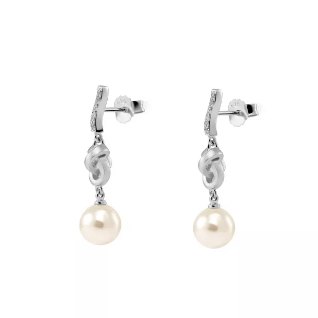 Orphelia Orphelia® 'Clara' Women's Sterling Silver Drop Earrings - Silver ZO-7515