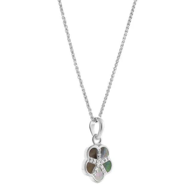 Orphelia Orphelia® 'Daisy' Women's Sterling Silver Pendant With Chain - Silver ZH-7585