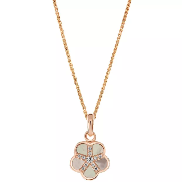 orphelia Orphelia® 'Daisy' Women's Sterling Silver Pendant with Chain - Rose ZH-7585/RG