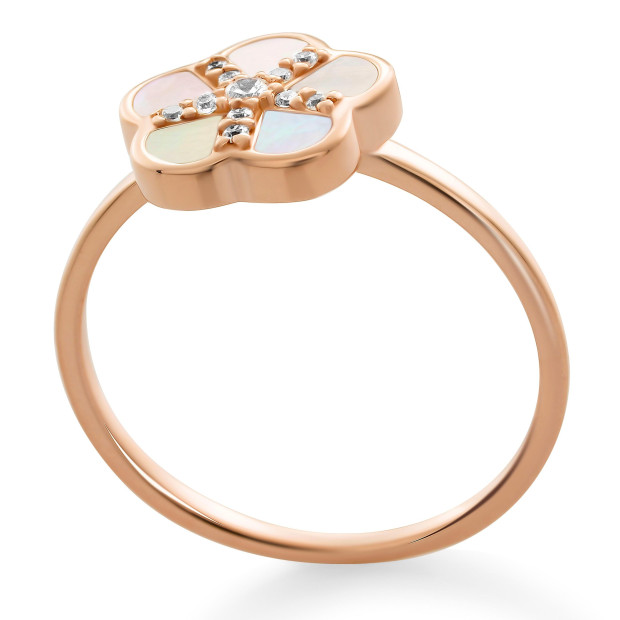 Orphelia Orphelia® 'Daisy' Women's Sterling Silver Ring - Rose ZR-7585/RG
