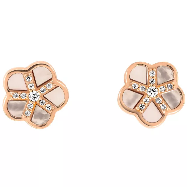 orphelia Orphelia® 'Daisy' Women's Sterling Silver Stud Earrings - Rose ZO-7585/RG