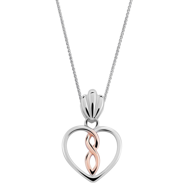Orphelia Orphelia® 'Delilah' Women's Sterling Silver Set: Necklace + Earrings + Ring - Silver/Rose SET-7475