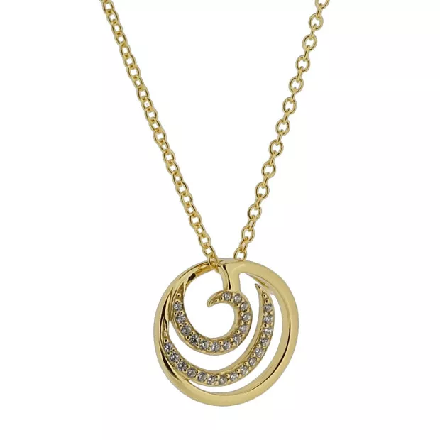 Orphelia Orphelia® 'Elaine' Women's Sterling Silver Chain With Pendant - Gold ZH-7084/2