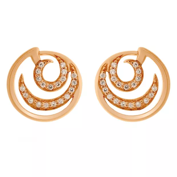 Orphelia Orphelia® 'Elaine' Women's Sterling Silver Set: Chain-Pendant + Earrings - Rose SET-7084/1