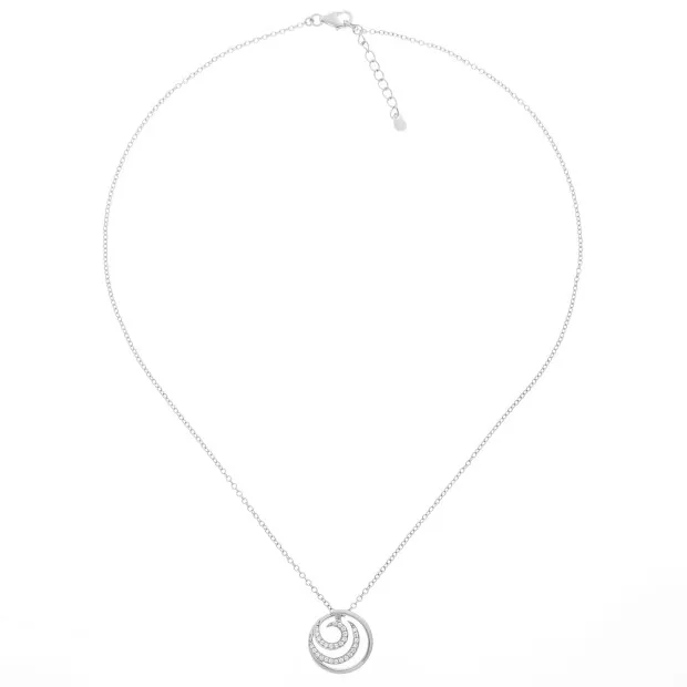 Orphelia Orphelia® 'Elaine' Women's Sterling Silver Set: Chain-Pendant + Earrings - Silver SET-7084