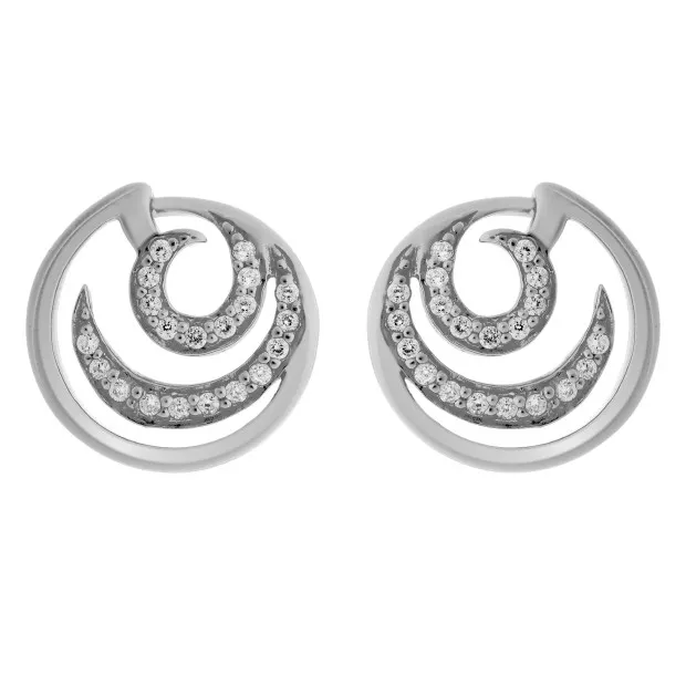 Orphelia Orphelia® 'Elaine' Women's Sterling Silver Set: Chain-Pendant + Earrings - Silver SET-7084