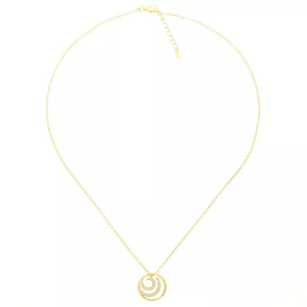Orphelia Orphelia® 'Elaine' Women's Sterling Silver Set: Chain-Pendant + Earrings - Gold SET-7084/2