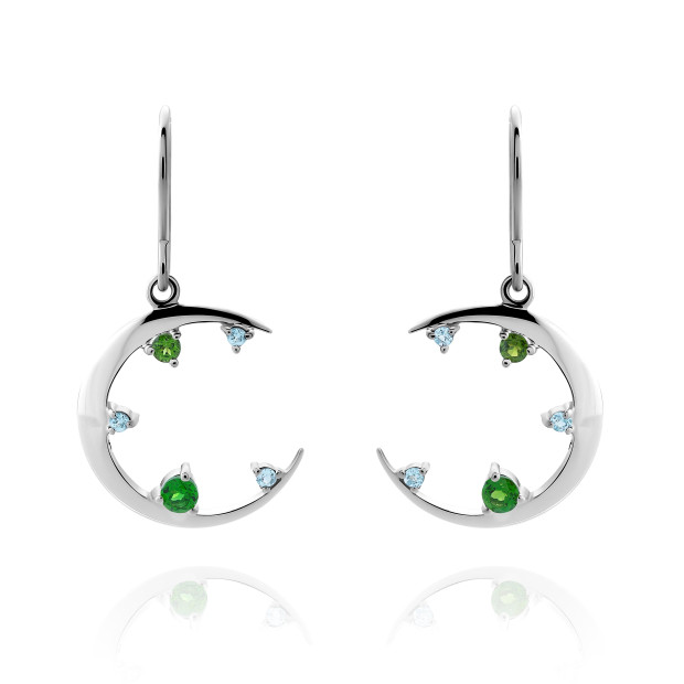 Orphelia Orphelia® 'Eline' Women's Sterling Silver Set: Necklace + Earrings + Ring - Silver SET-7497