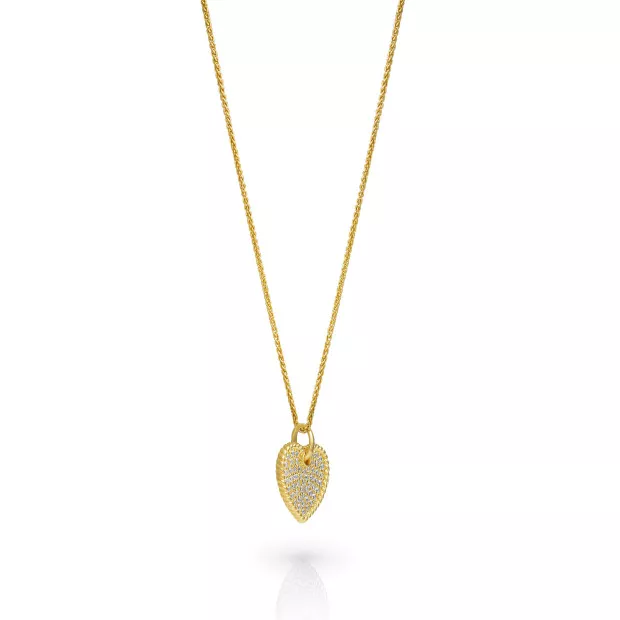 Orphelia Orphelia® 'Elite' Women's Sterling Silver Chain With Pendant - Gold ZH-7566/G