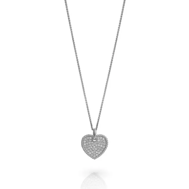 Orphelia Orphelia® 'Elite' Women's Sterling Silver Set: Necklace + Earrings - Silver SET-7566