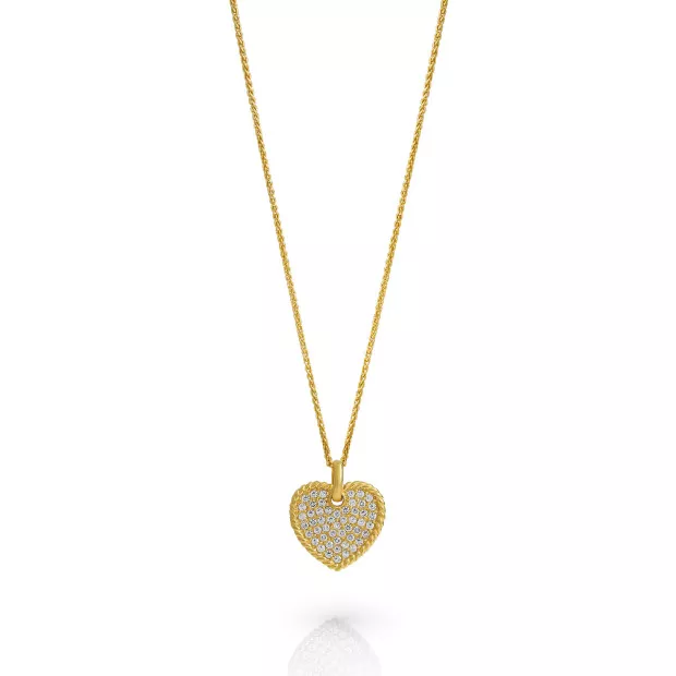 Orphelia Orphelia® 'Elite' Women's Sterling Silver Set: Necklace + Earrings - Gold SET-7566/G