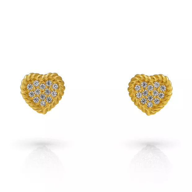 orphelia Orphelia® 'Elite' Women's Sterling Silver Stud Earrings - Gold ZO-7566/G