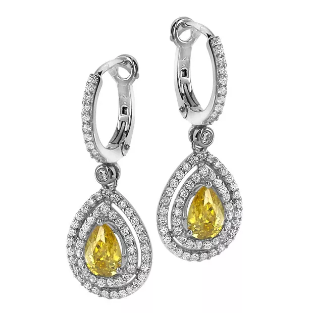 Orphelia Orphelia® 'Ellen' Women's Sterling Silver Set: Chain-Pendant + Earrings - Silver SET-7048