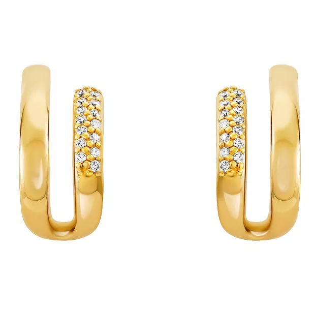 Orphelia Orphelia® 'Emily' Women's Sterling Silver Drop Earrings - Gold ZO-7581/G