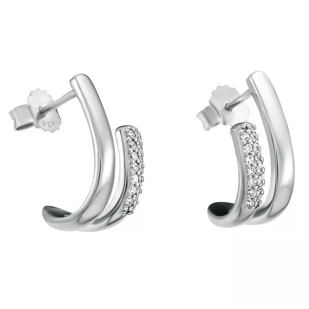 Orphelia Orphelia® 'Emily' Women's Sterling Silver Drop Earrings - Silver ZO-7581