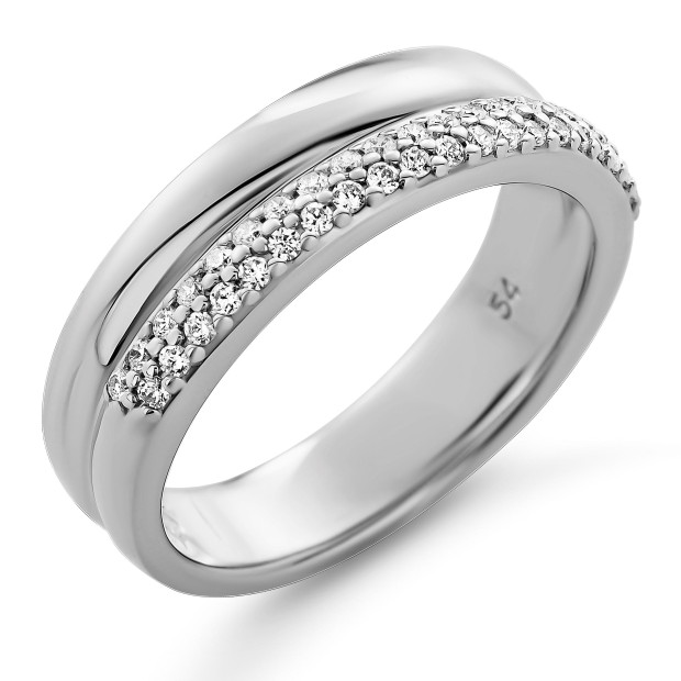 Orphelia Orphelia® 'Emily' Women's Sterling Silver Ring - Silver ZR-7581