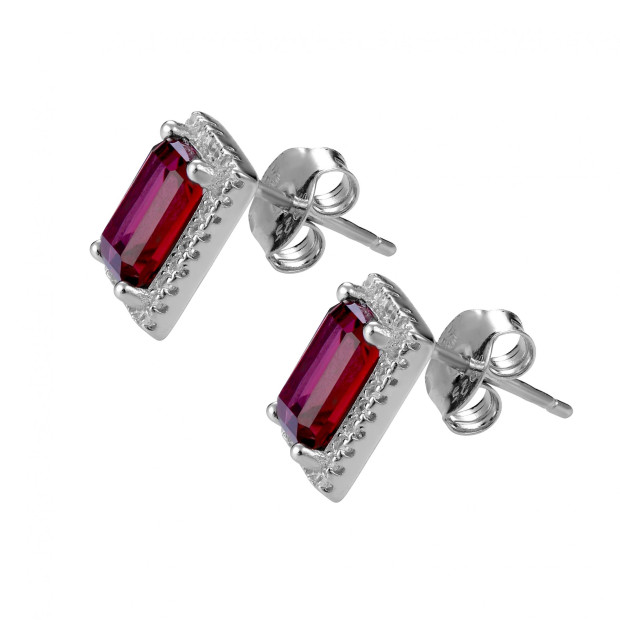 Orphelia Orphelia® 'Enora' Women's Sterling Silver Set: Necklace + Earrings + Ring - Silver SET-7425/RU