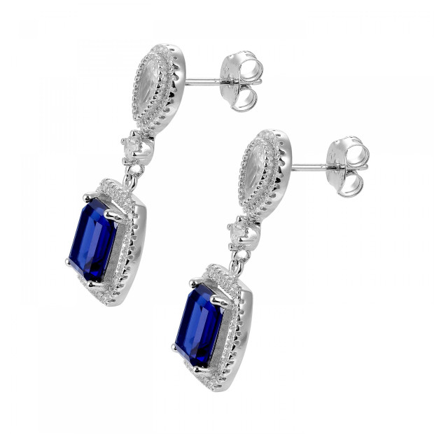 Orphelia Orphelia® 'Enora' Women's Sterling Silver Set: Necklace + Earrings + Ring - Silver SET-7426/SA