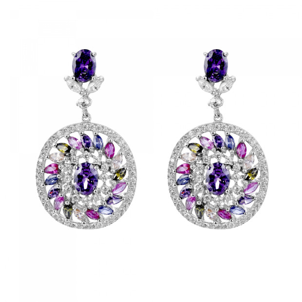 Orphelia Orphelia® 'Enya ' Women's Sterling Silver Set: Earrings + Ring - Silver SET-7428