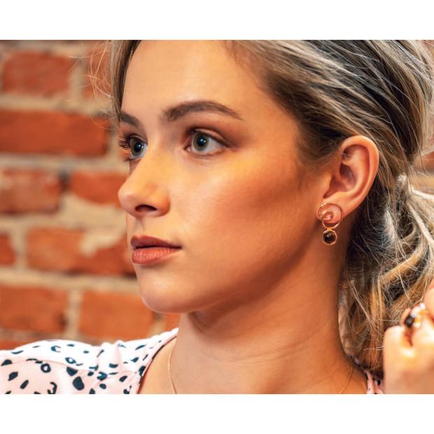 Orphelia Orphelia® 'Eugenia' Women's Sterling Silver Drop Earrings - Rose ZO-7495