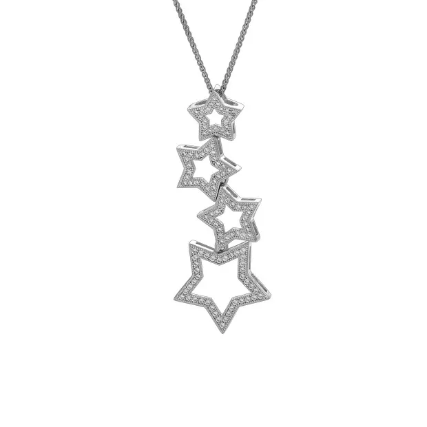 orphelia Orphelia® 'Evelinia' Women's Sterling Silver Chain with Pendant - Silver ZH-7338