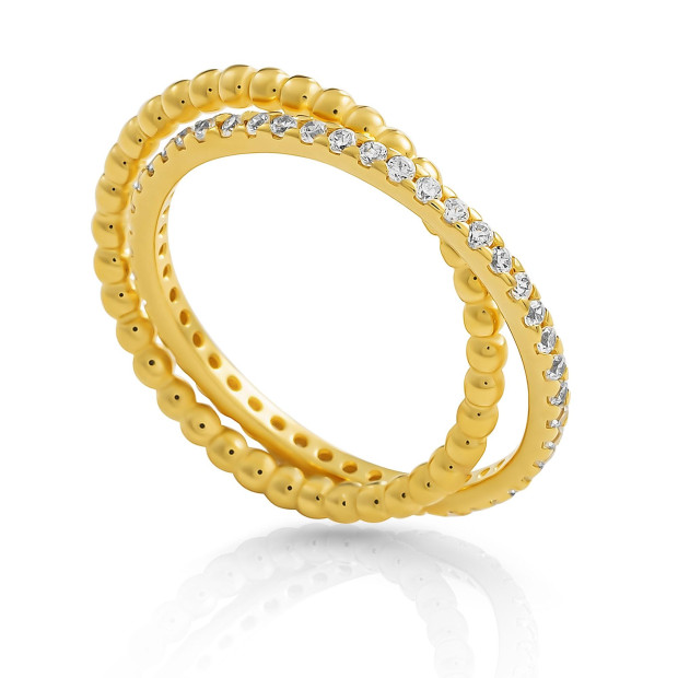 Orphelia Orphelia® 'Everest' Women's Sterling Silver Ring - Gold ZR-7542/G