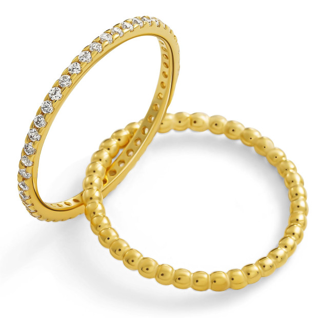 Orphelia Orphelia® 'Everest' Women's Sterling Silver Ring - Gold ZR-7542/G