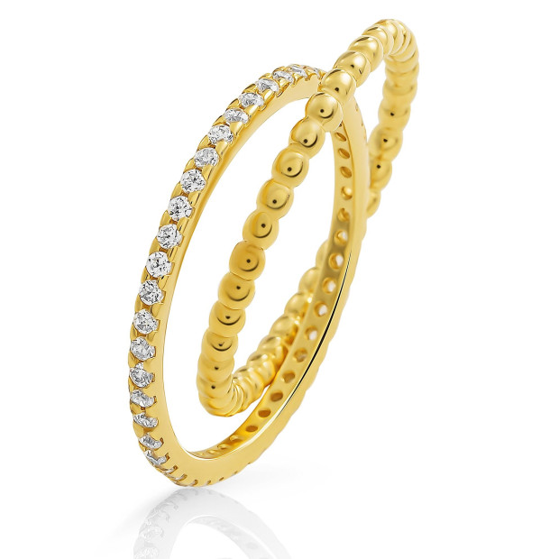 orphelia Orphelia® 'Everest' Women's Sterling Silver Ring - Gold ZR-7542/G