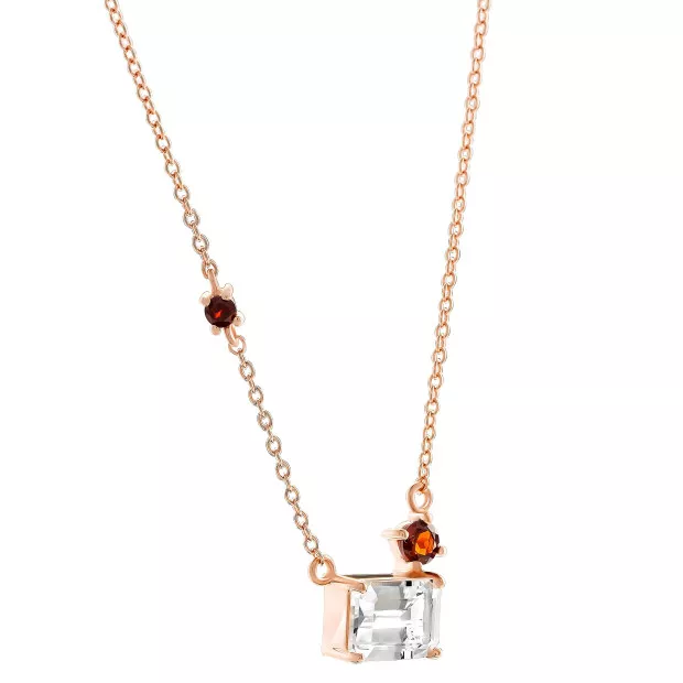 Orphelia Orphelia® 'Fira' Women's Sterling Silver Necklace - Rose ZK-7571/RG