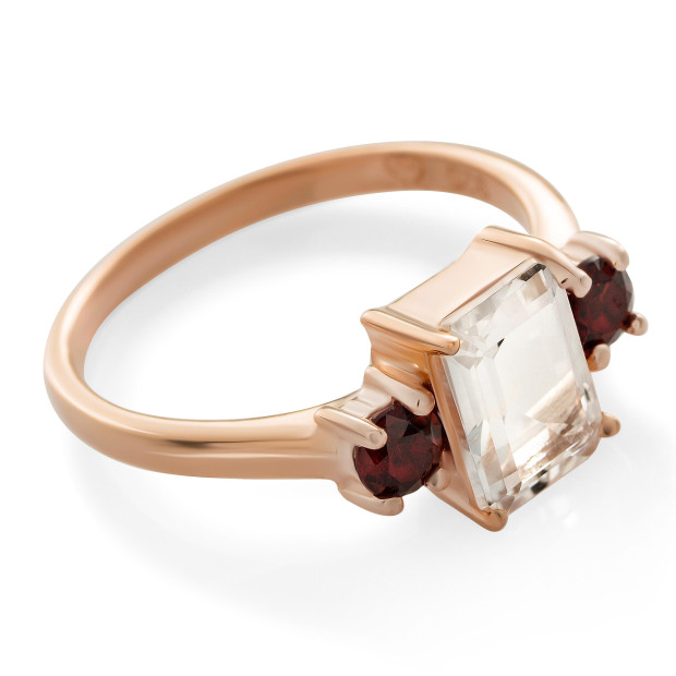 Orphelia Orphelia® 'Fira' Women's Sterling Silver Ring - Rose ZR-7571/RG