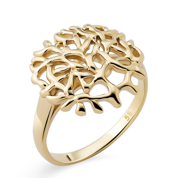 Orphelia Orphelia® 'Flavie' Women's Sterling Silver Set: Necklace + Earrings + Ring - Gold SET-7502/G