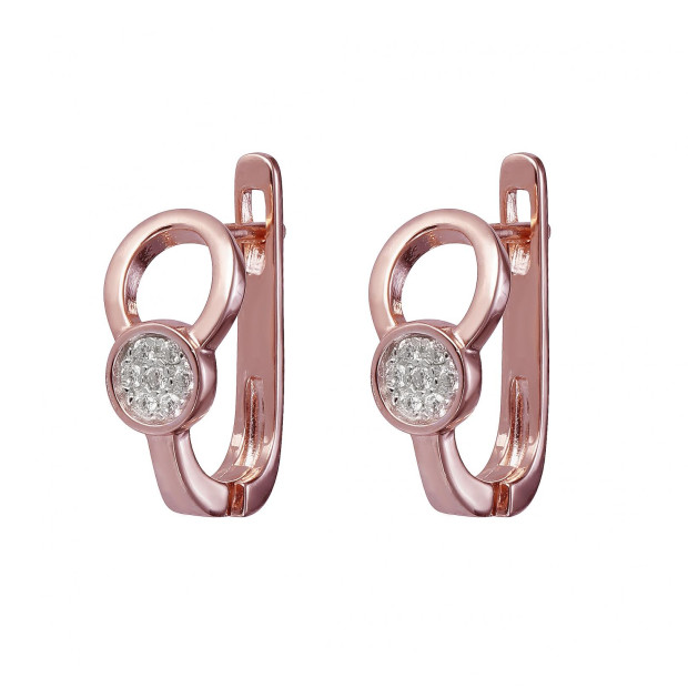 Orphelia Orphelia® 'Gigi' Women's Sterling Silver Set: Necklace + Earrings + Ring - Rose SET-7439