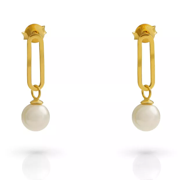 Orphelia Orphelia® 'Grand' Women's Sterling Silver Drop Earrings - Gold ZO-7558/G