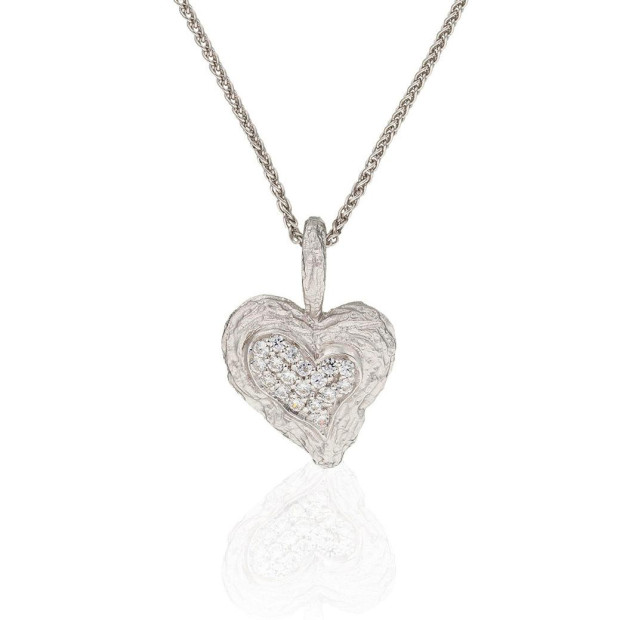 Orphelia Orphelia® 'Hazel' Women's Sterling Silver Set: Chain-Pendant + Earrings - Silver SET-7082