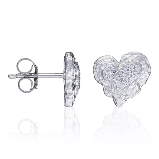 Orphelia Orphelia® 'Hazel' Women's Sterling Silver Set: Chain-Pendant + Earrings - Silver SET-7082