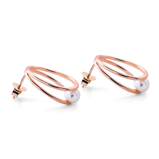 Orphelia Orphelia® 'Heloise' Women's Sterling Silver Set: Necklace + Earrings + Ring - Rose SET-7509