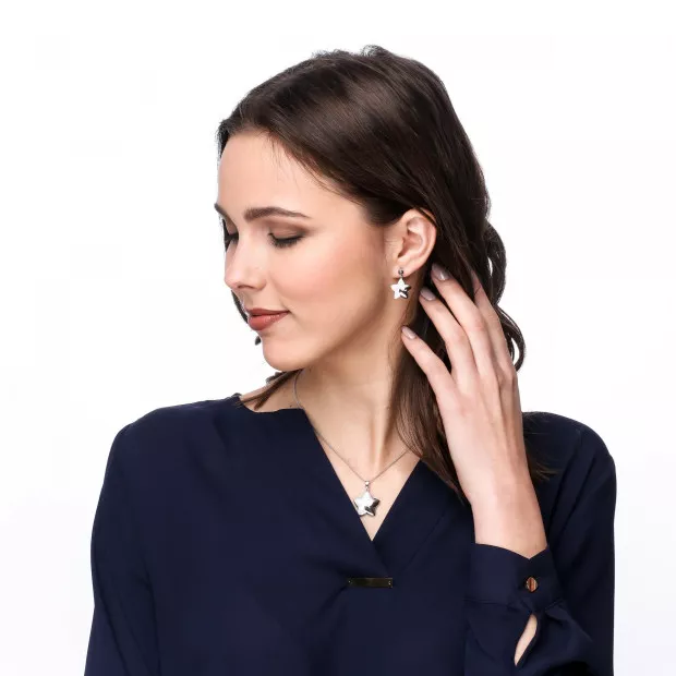 Orphelia Orphelia® 'Ilona' Women's Sterling Silver Chain With Pendant - Silver ZH-7331
