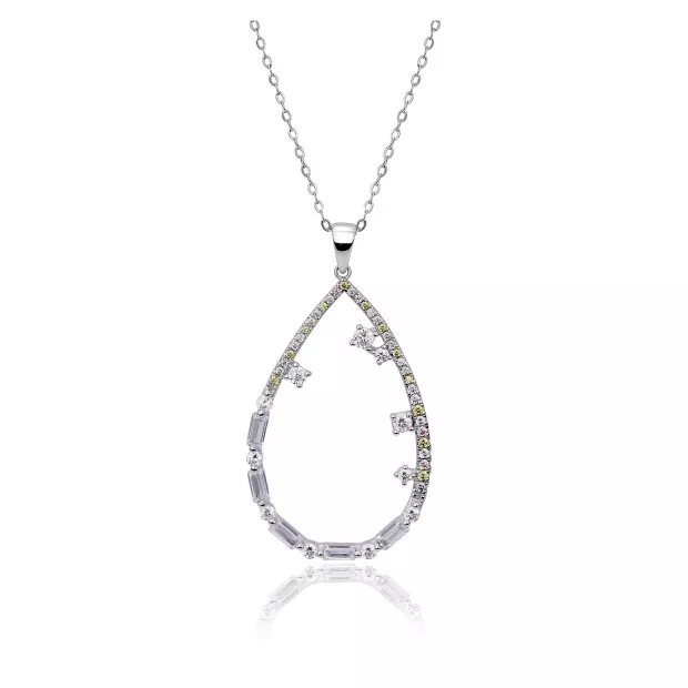 orphelia Orphelia® 'Islia' Women's Sterling Silver Chain with Pendant - Silver ZH-7423